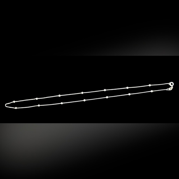 Italian Sterling Silver Satellite Box Chain Necklace (16”) - Picture 5 of 5